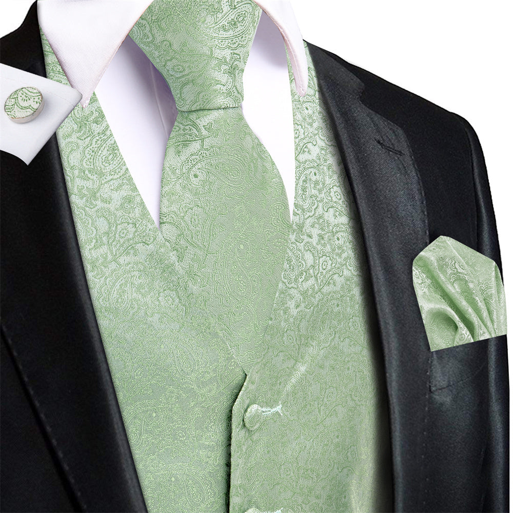 GentCrest Green Paisley Vest Set - Image 1