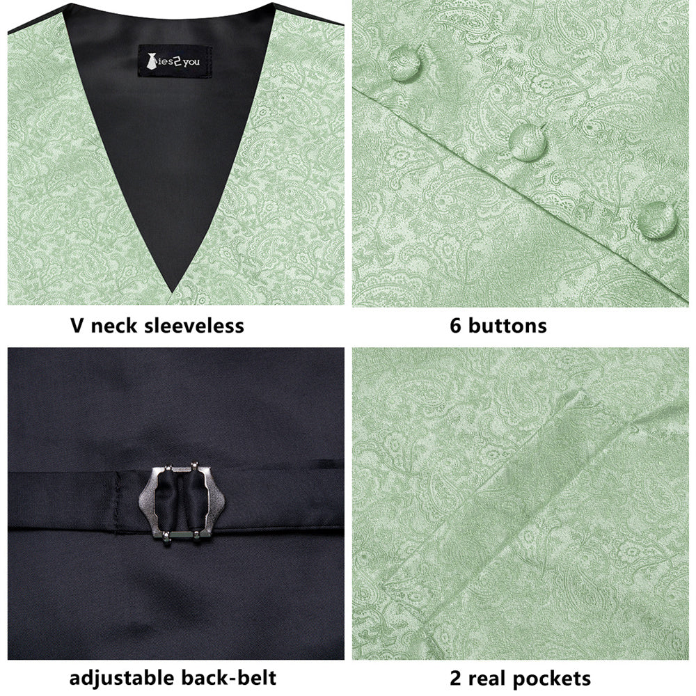 GentCrest Green Paisley Vest Set - Image 3