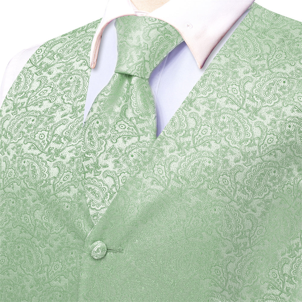 GentCrest Green Paisley Vest Set - Image 4