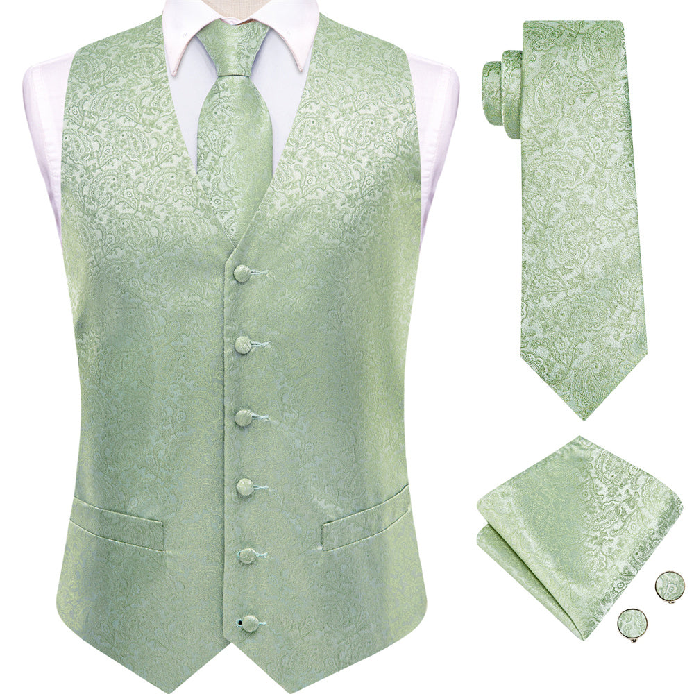 GentCrest Green Paisley Vest Set - Image 2