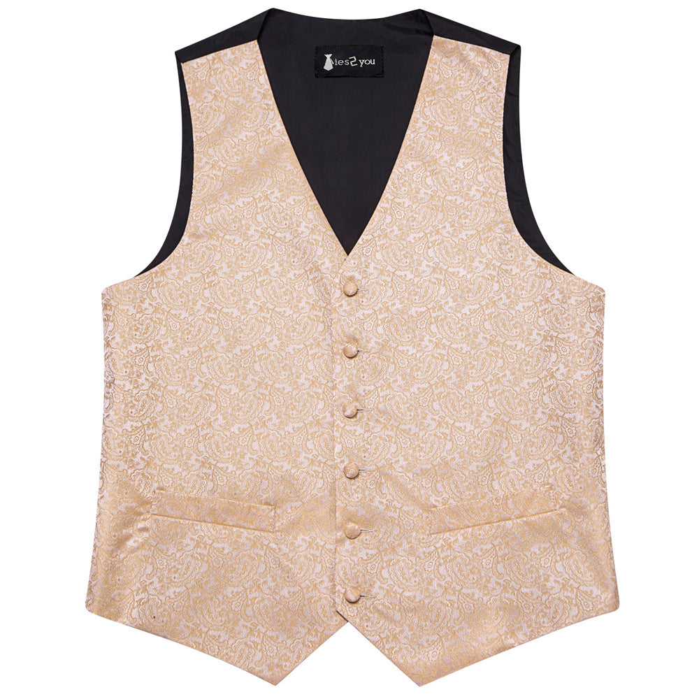 GentCrest Champagne Paisley Vest Set - Image 5