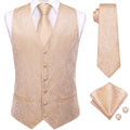 GentCrest Champagne Paisley Vest Set - Image 1