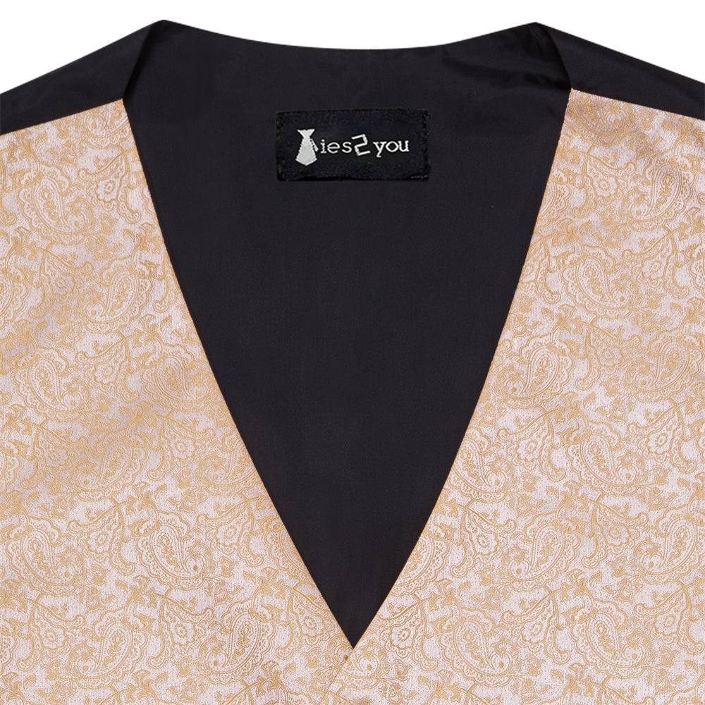 GentCrest Champagne Paisley Vest Set - Image 6