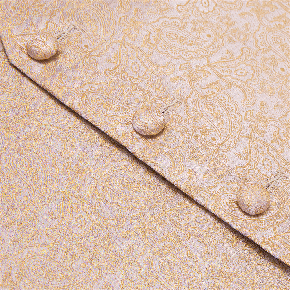 GentCrest Champagne Paisley Vest Set - Image 8
