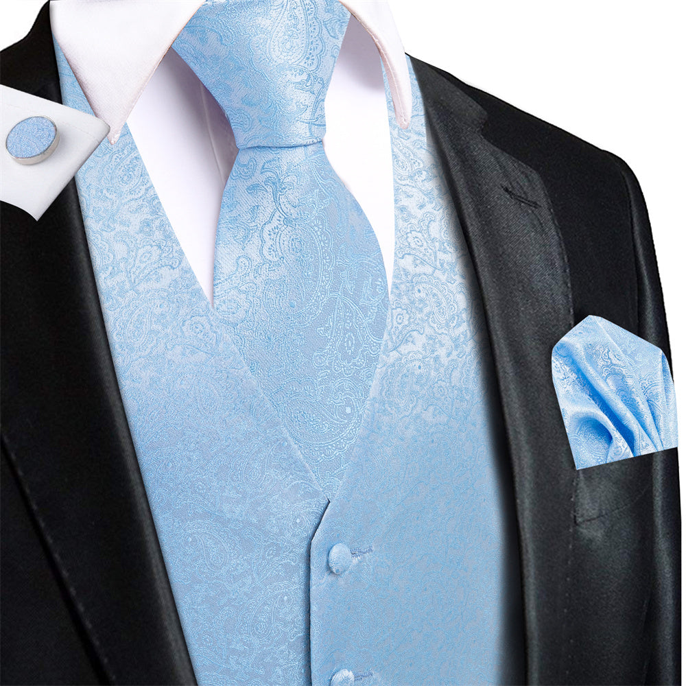 GentCrest Blue Paisley Vest Set - Image 1