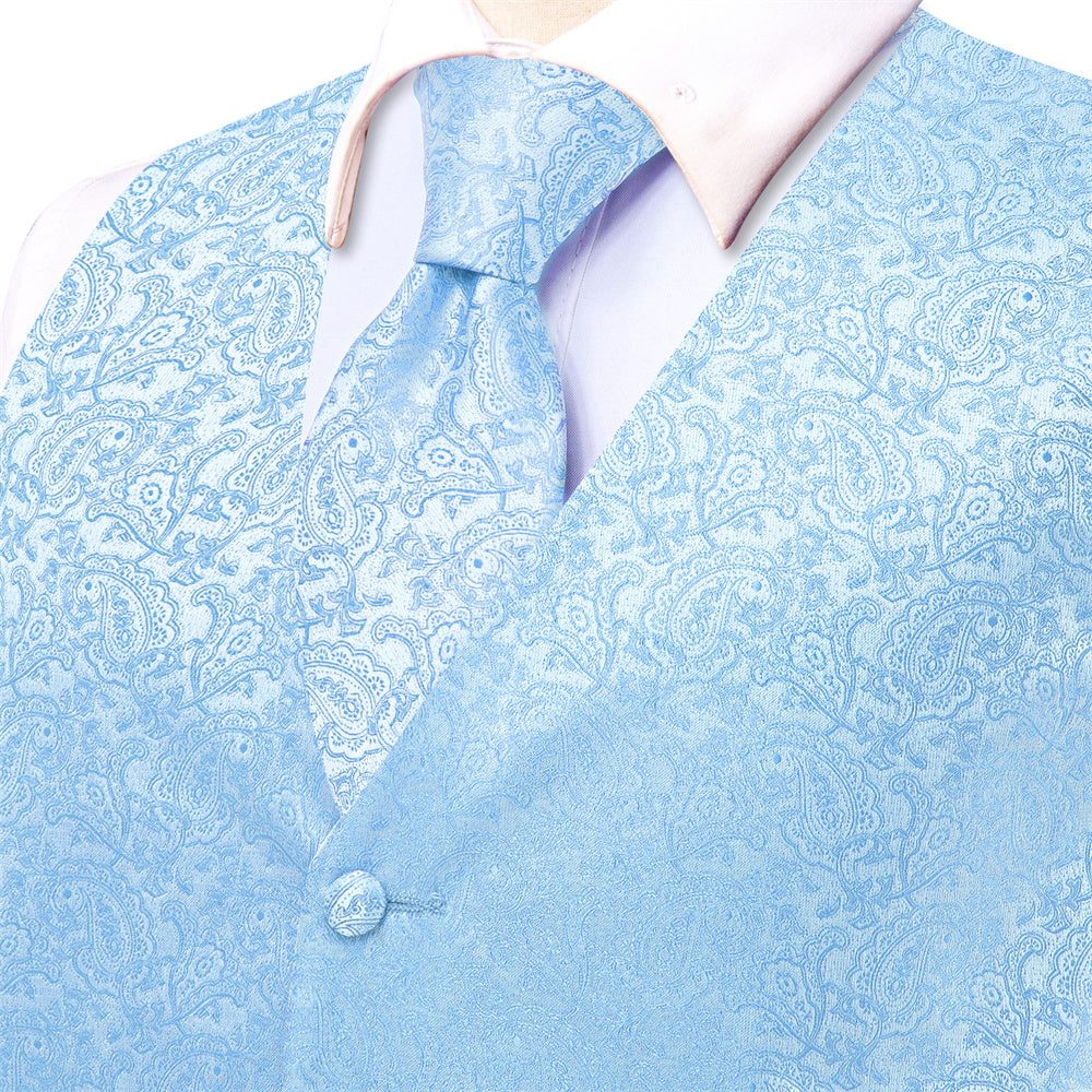 GentCrest Blue Paisley Vest Set - Image 4