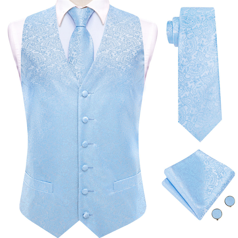 GentCrest Blue Paisley Vest Set - Image 2