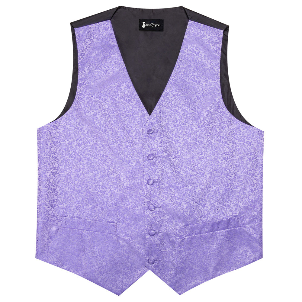 GentCrest Purple Paisley Vest Set - Image 6