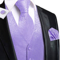 GentCrest Purple Paisley Vest Set - Image 1