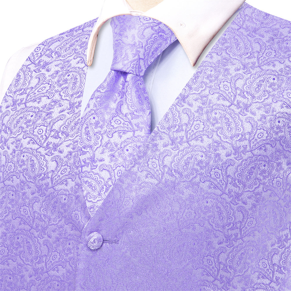 GentCrest Purple Paisley Vest Set - Image 4