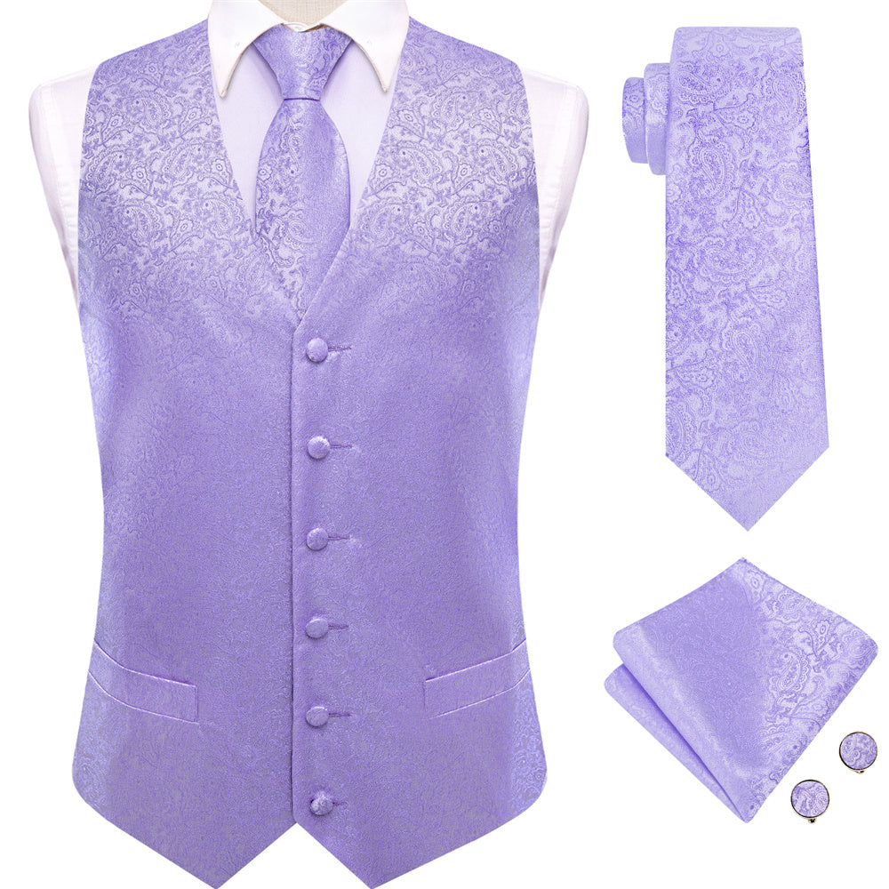 GentCrest Purple Paisley Vest Set - Image 2