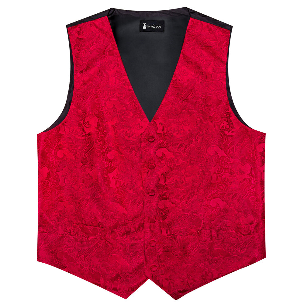 GentCrest Red Paisley Vest Set - Image 5