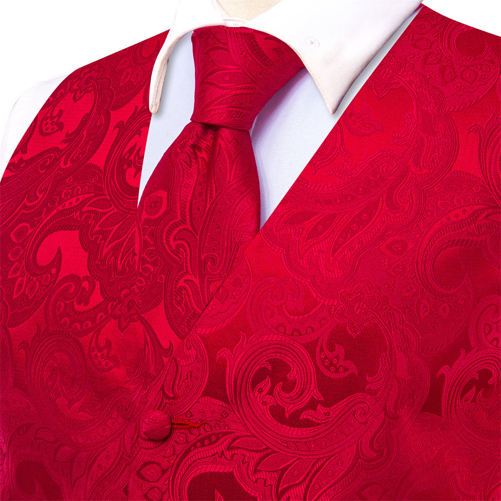 GentCrest Red Paisley Vest Set - Image 3