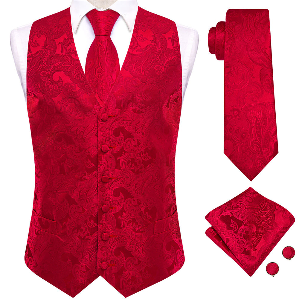 GentCrest Red Paisley Vest Set - Image 2