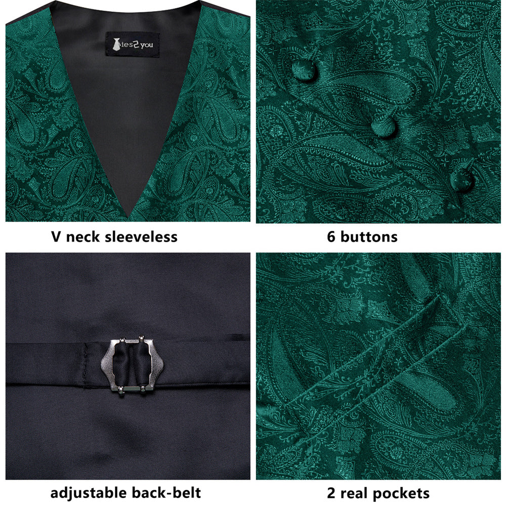 GentCrest Green Paisley Vest Set - Image 3