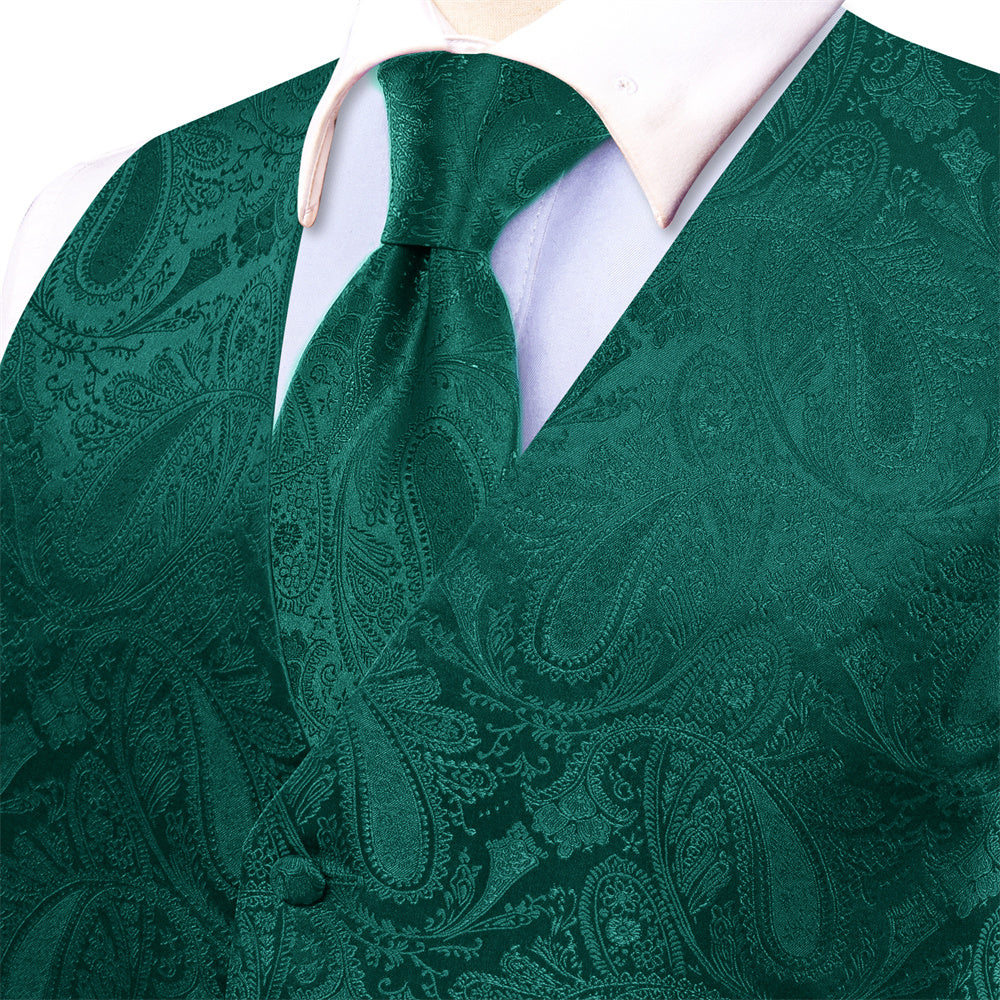 GentCrest Green Paisley Vest Set - Image 2