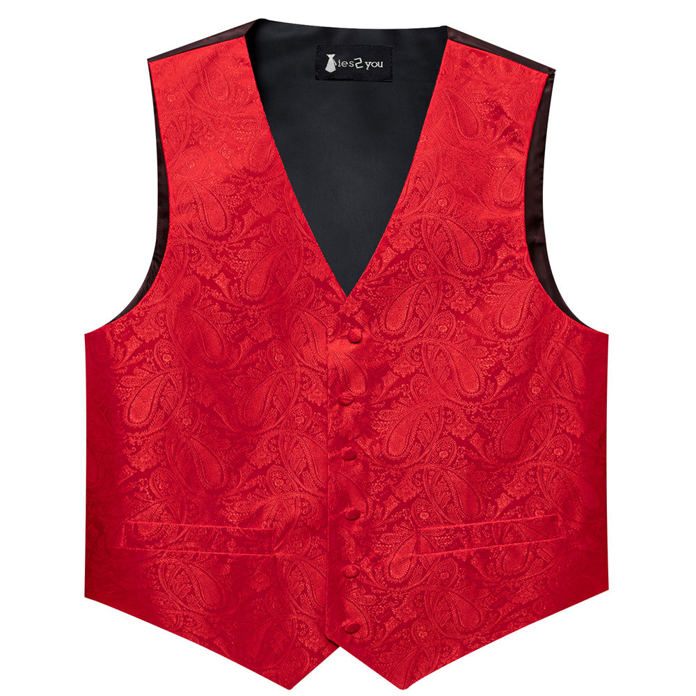 GentCrest Red Paisley Vest Set - Image 5