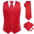 GentCrest Red Paisley Vest Set - Image 1