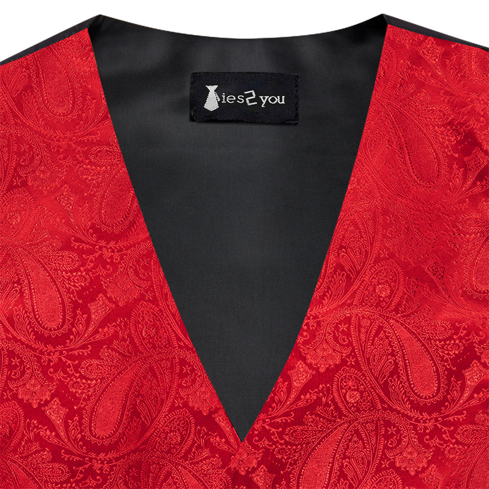 GentCrest Red Paisley Vest Set - Image 4