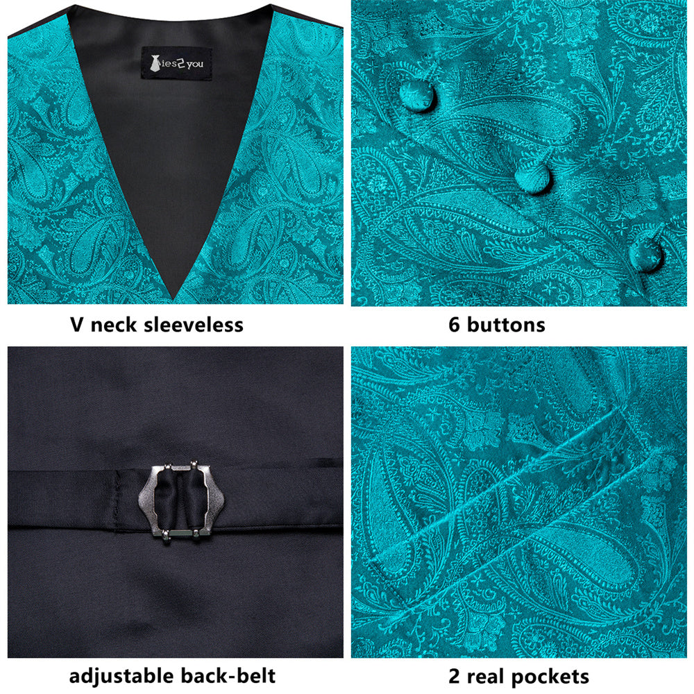 GentCrest Blue Paisley Vest Set - Image 3