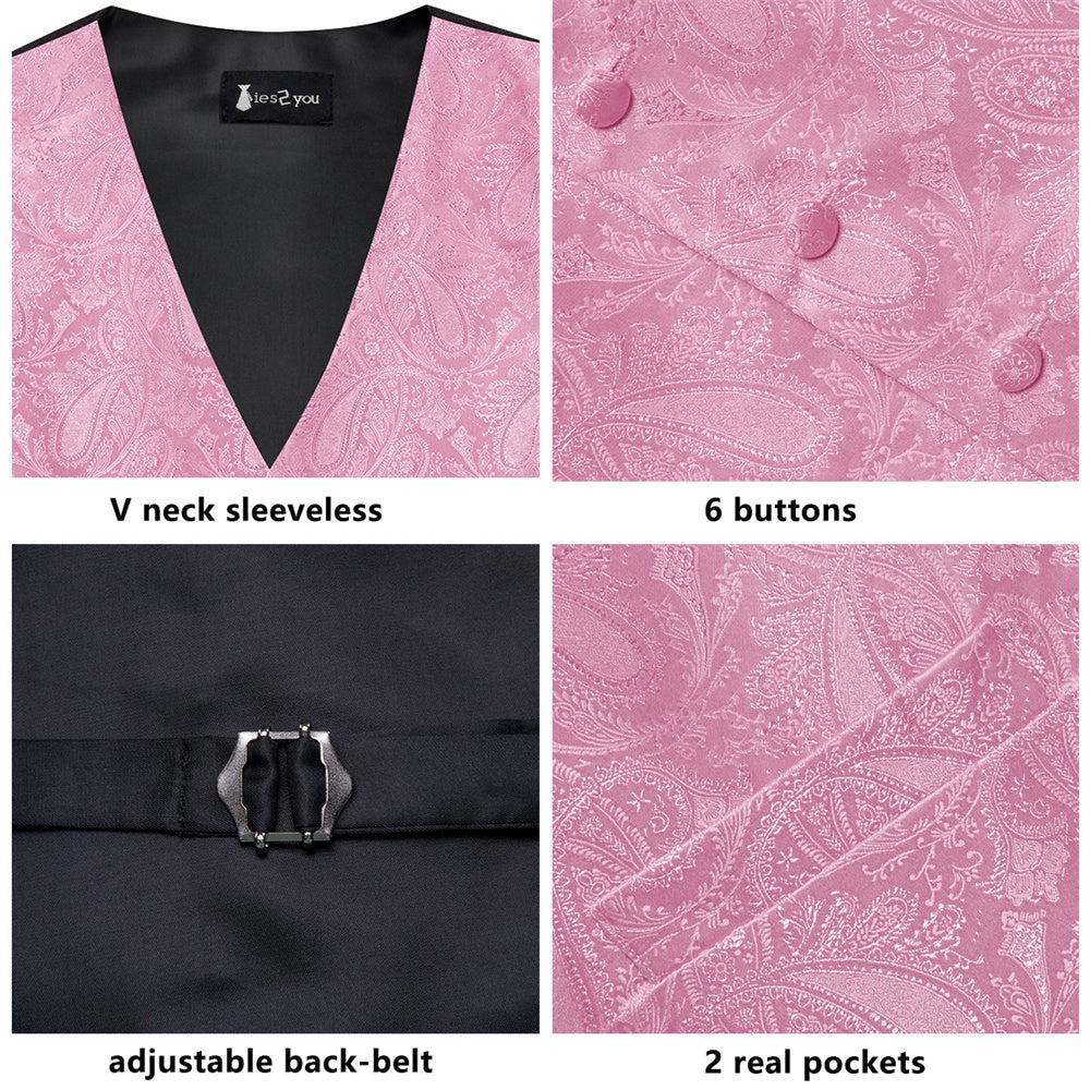 GentCrest Pink Paisley Vest Set - Image 4