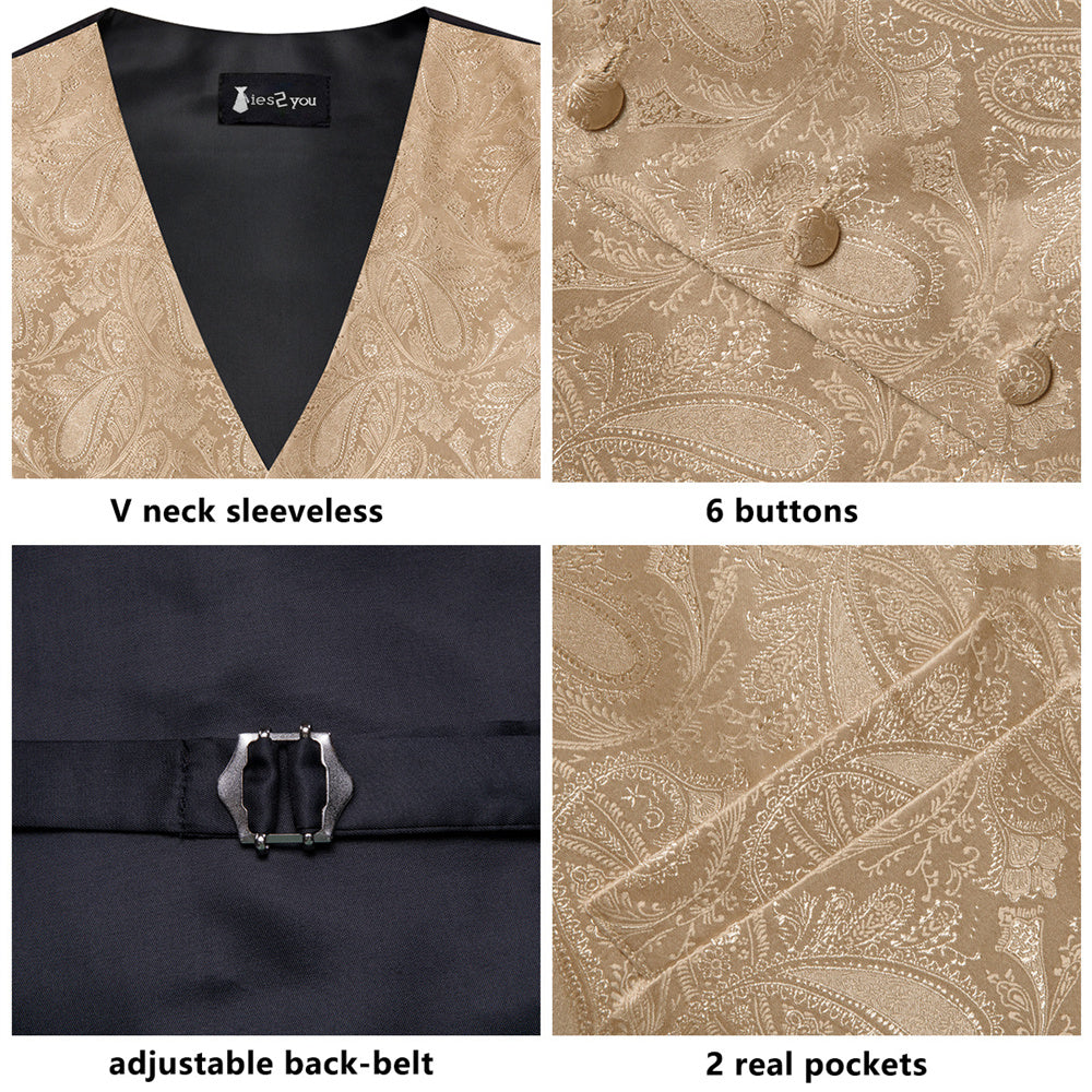 GentCrest Pink Paisley Vest Set - Image 3