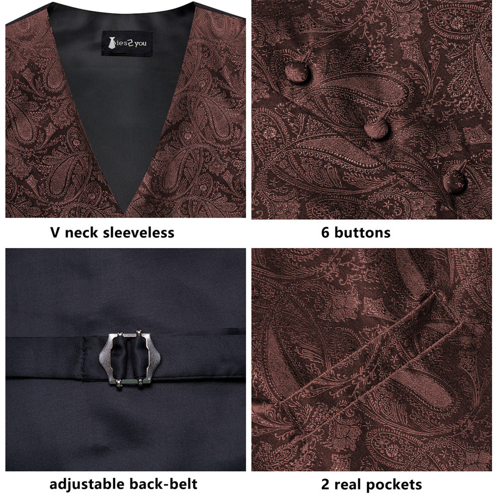 GentCrest Blue Paisley Vest Set - Image 3