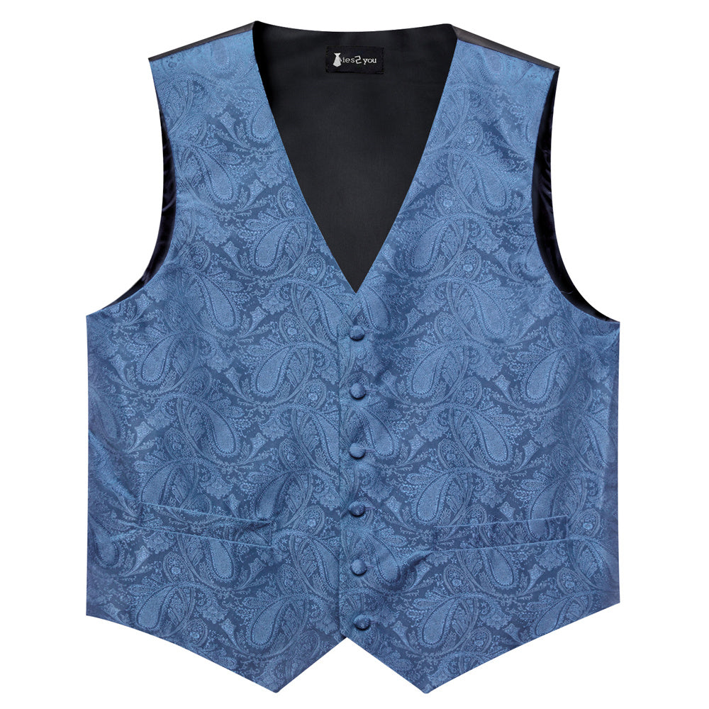 GentCrest Blue Paisley Vest Set - Image 7