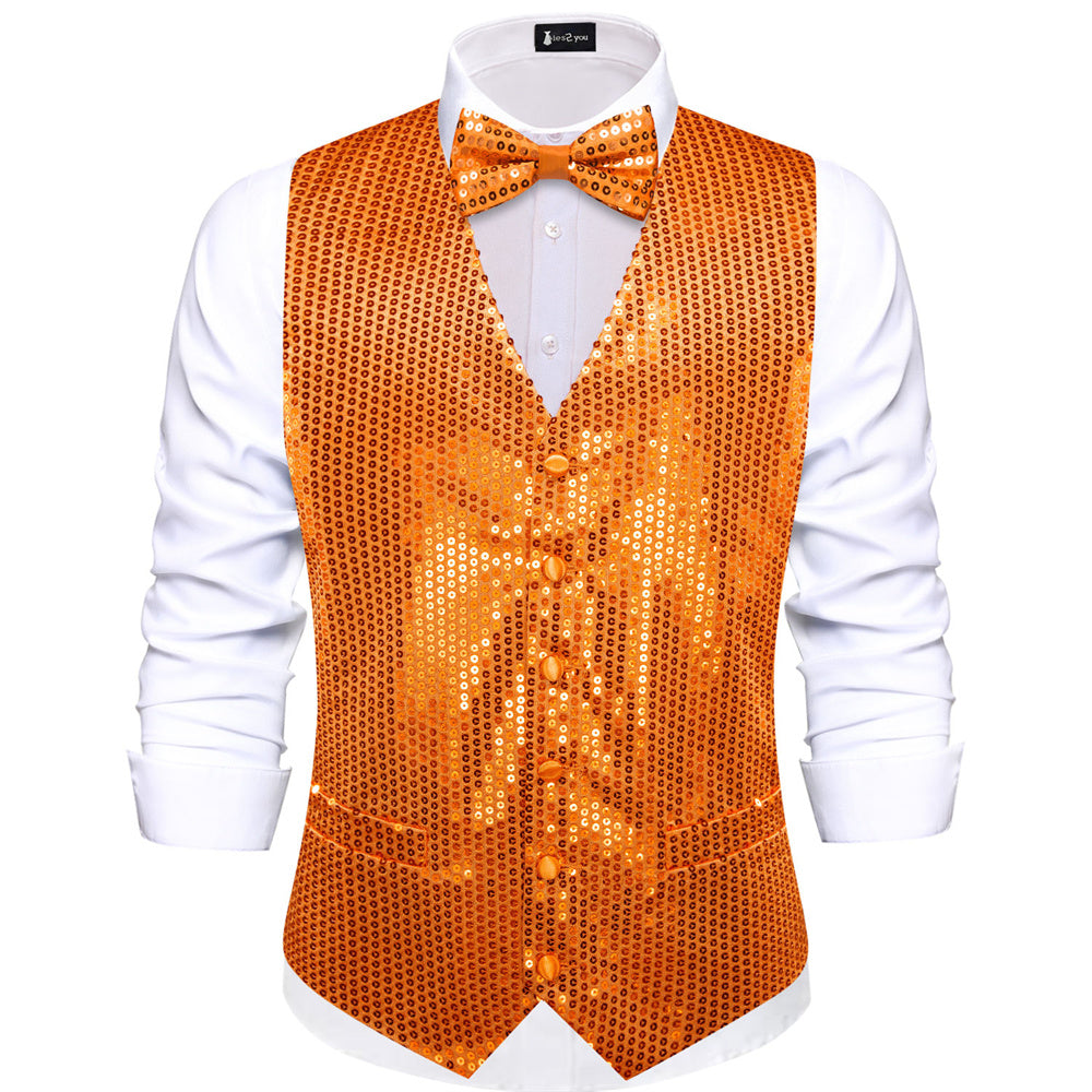 GentCrest Blue Sequin Vest Set - Image 1