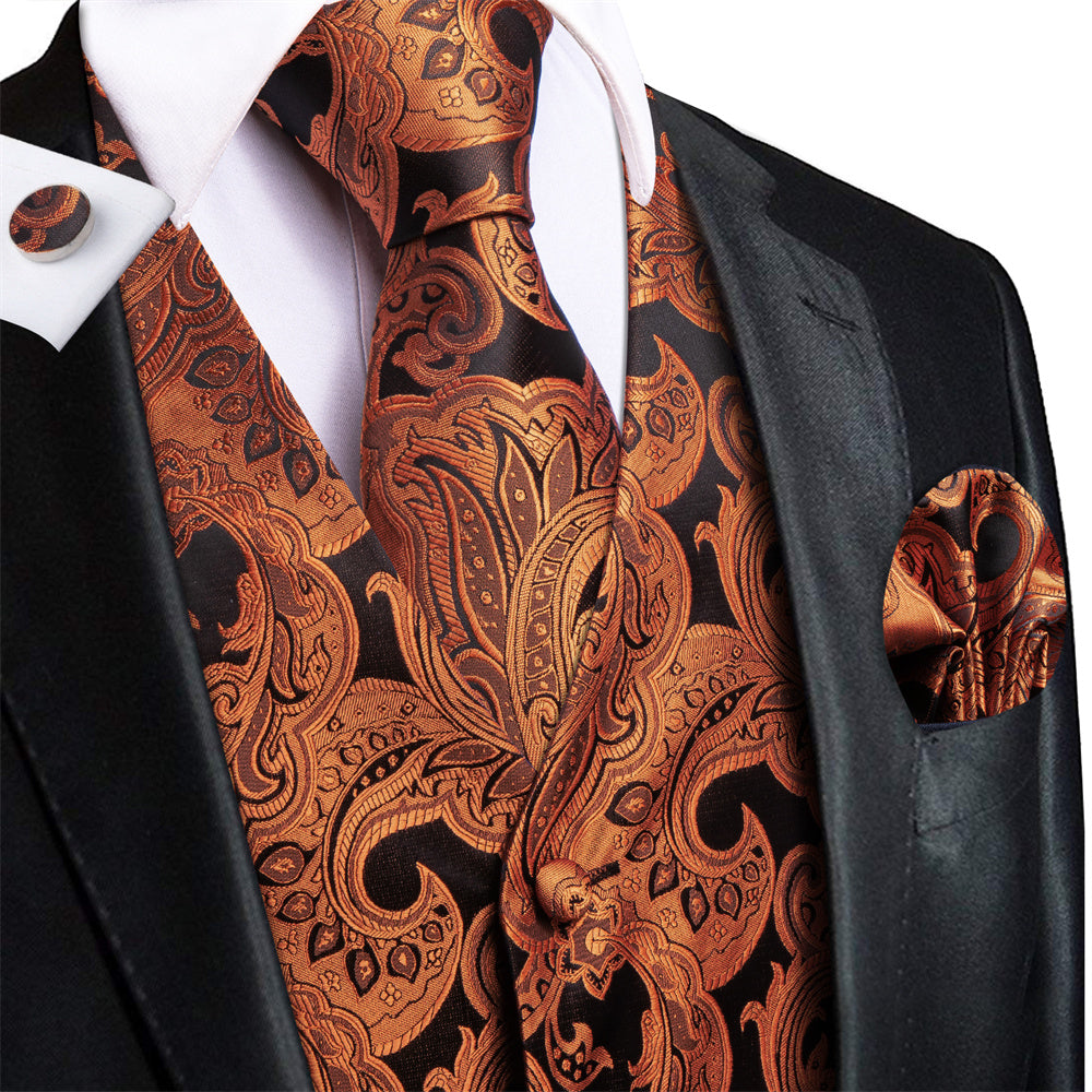 GentCrest Black Paisley Vest Set - Image 1