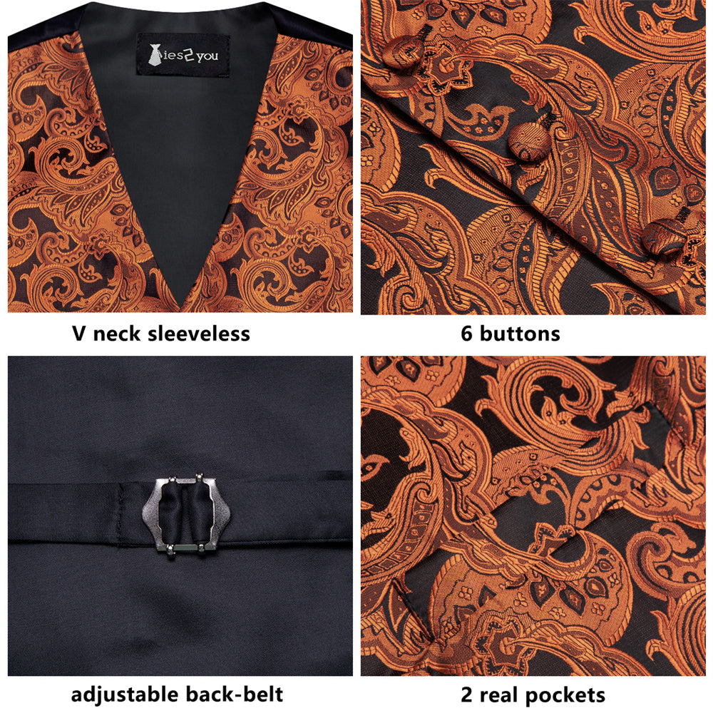 GentCrest Black Paisley Vest Set - Image 3