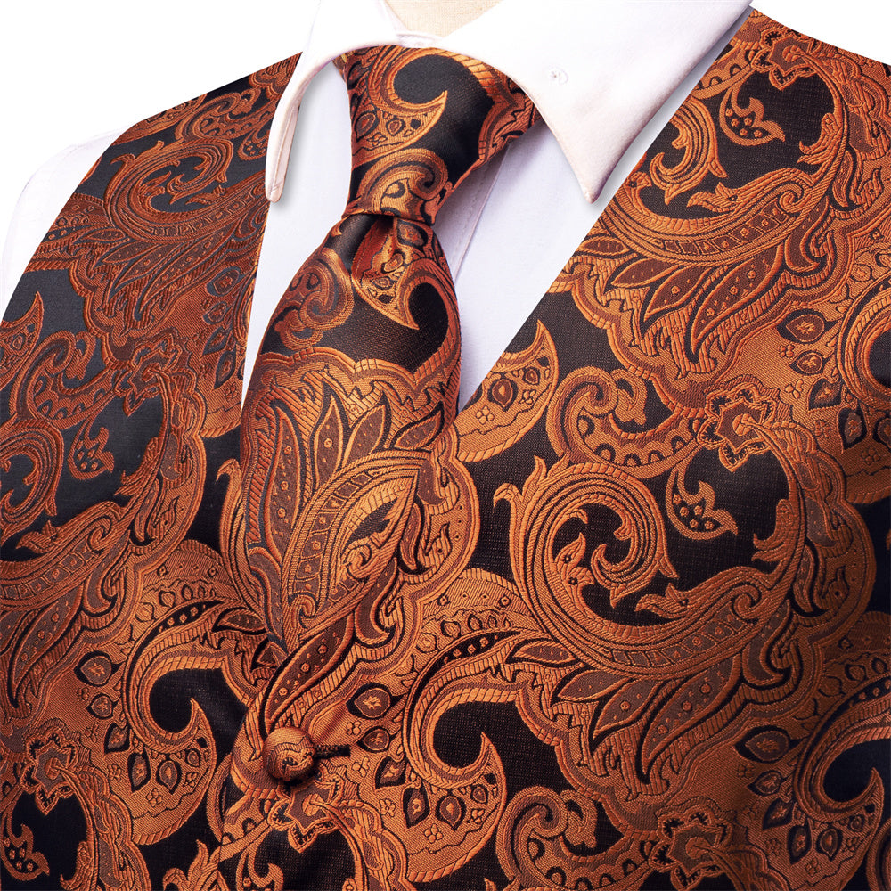 GentCrest Black Paisley Vest Set - Image 4