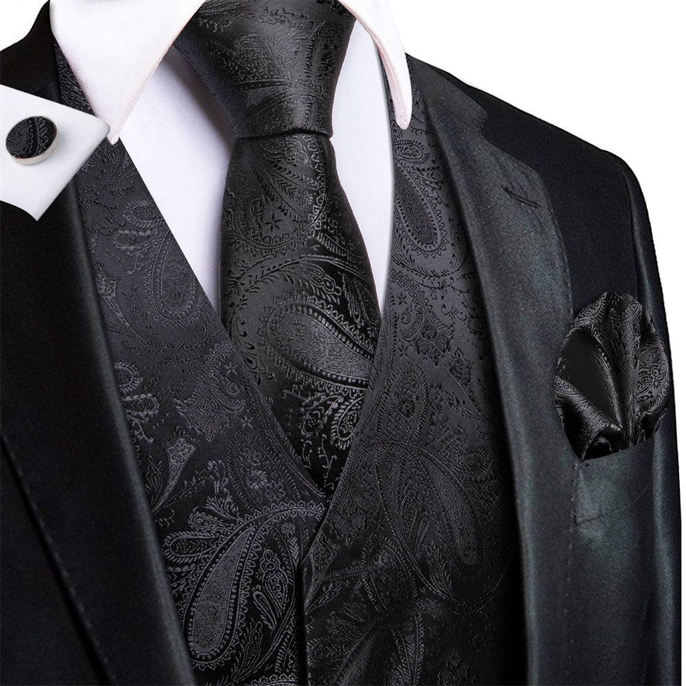 GentCrest Black Paisley Vest Set - Image 3