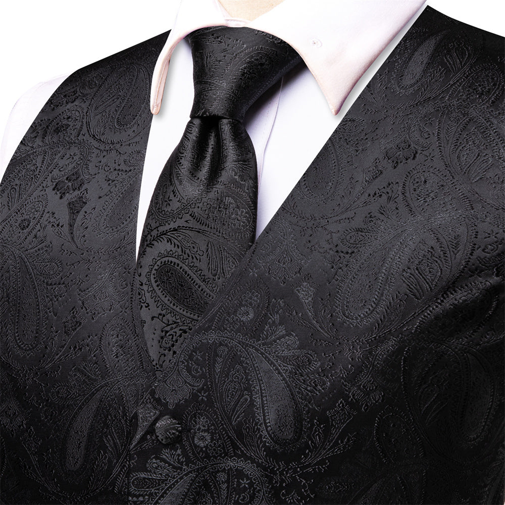 GentCrest Black Paisley Vest Set - Image 2