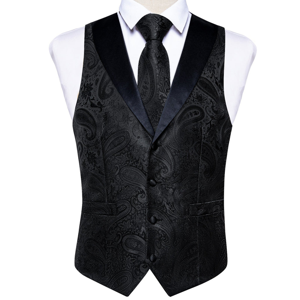GentCrest Black Paisley Vest Set - Image 1