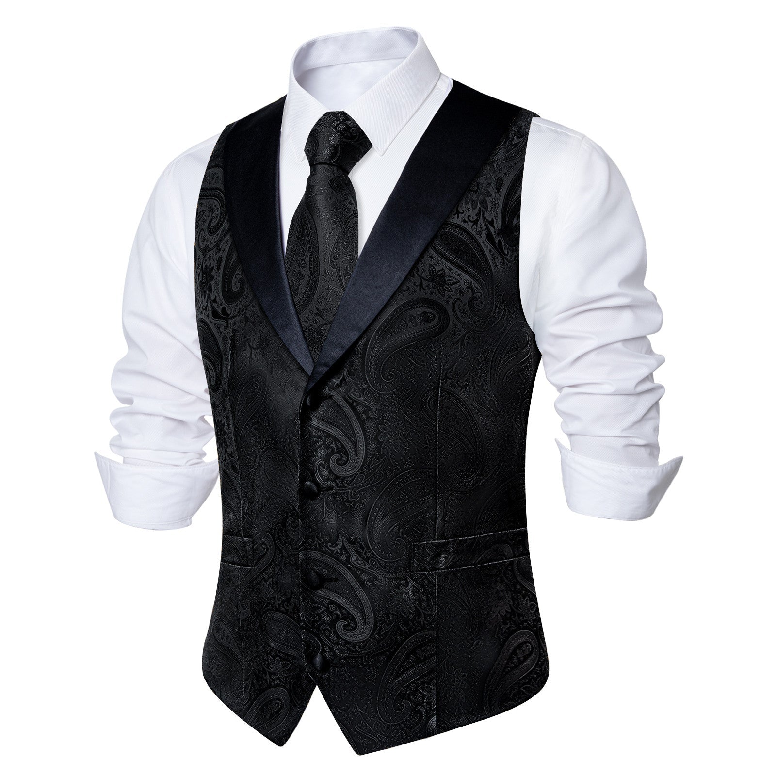GentCrest Black Paisley Vest Set - Image 2