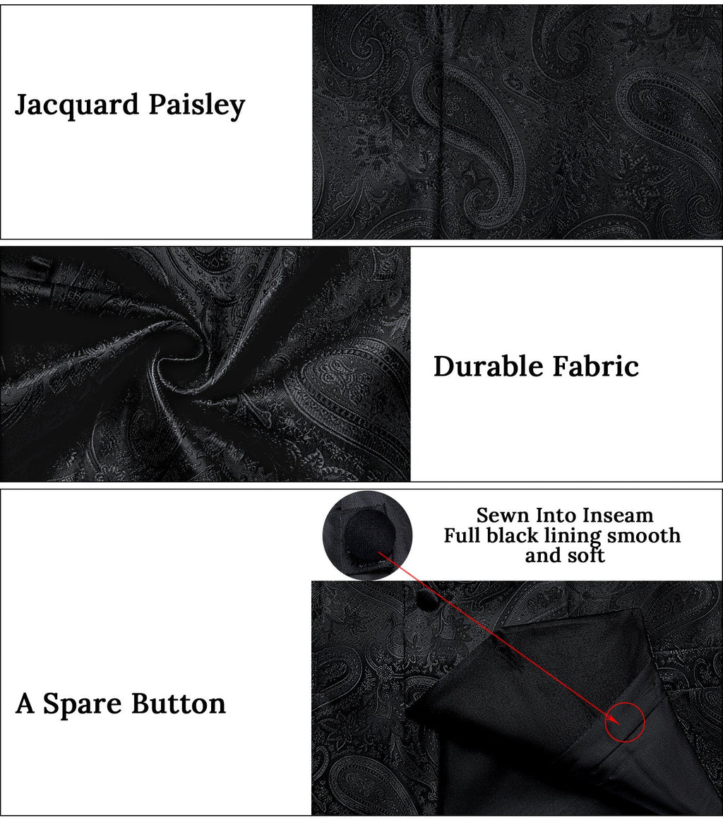 GentCrest Black Paisley Vest Set - Image 4