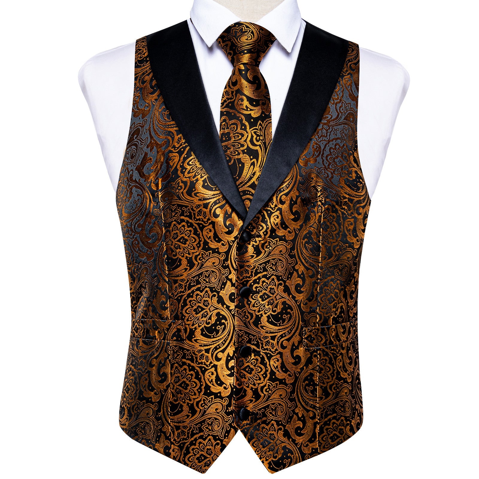 GentCrest Gold Paisley Vest Set - Image 1