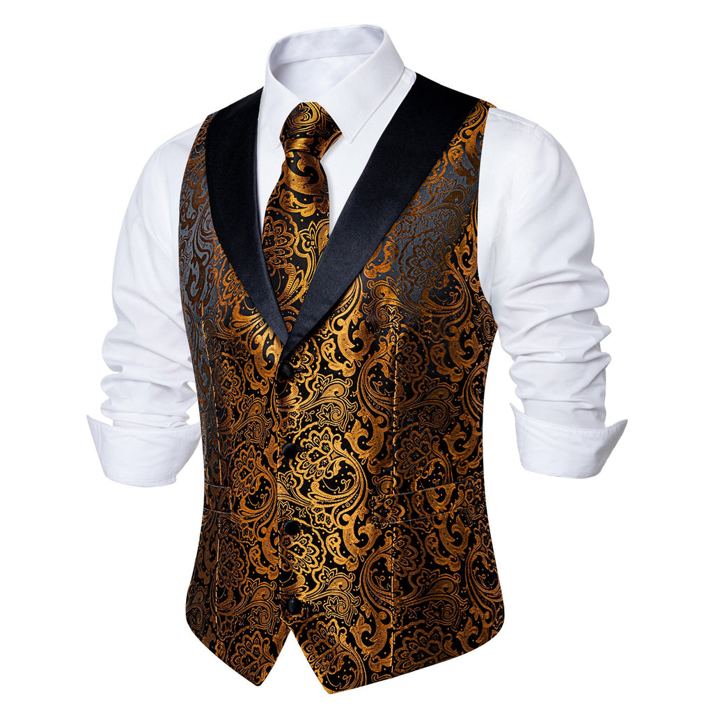GentCrest Gold Paisley Vest Set - Image 2