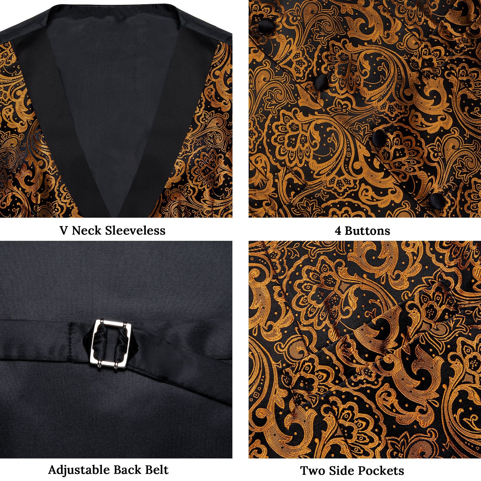 GentCrest Gold Paisley Vest Set - Image 3