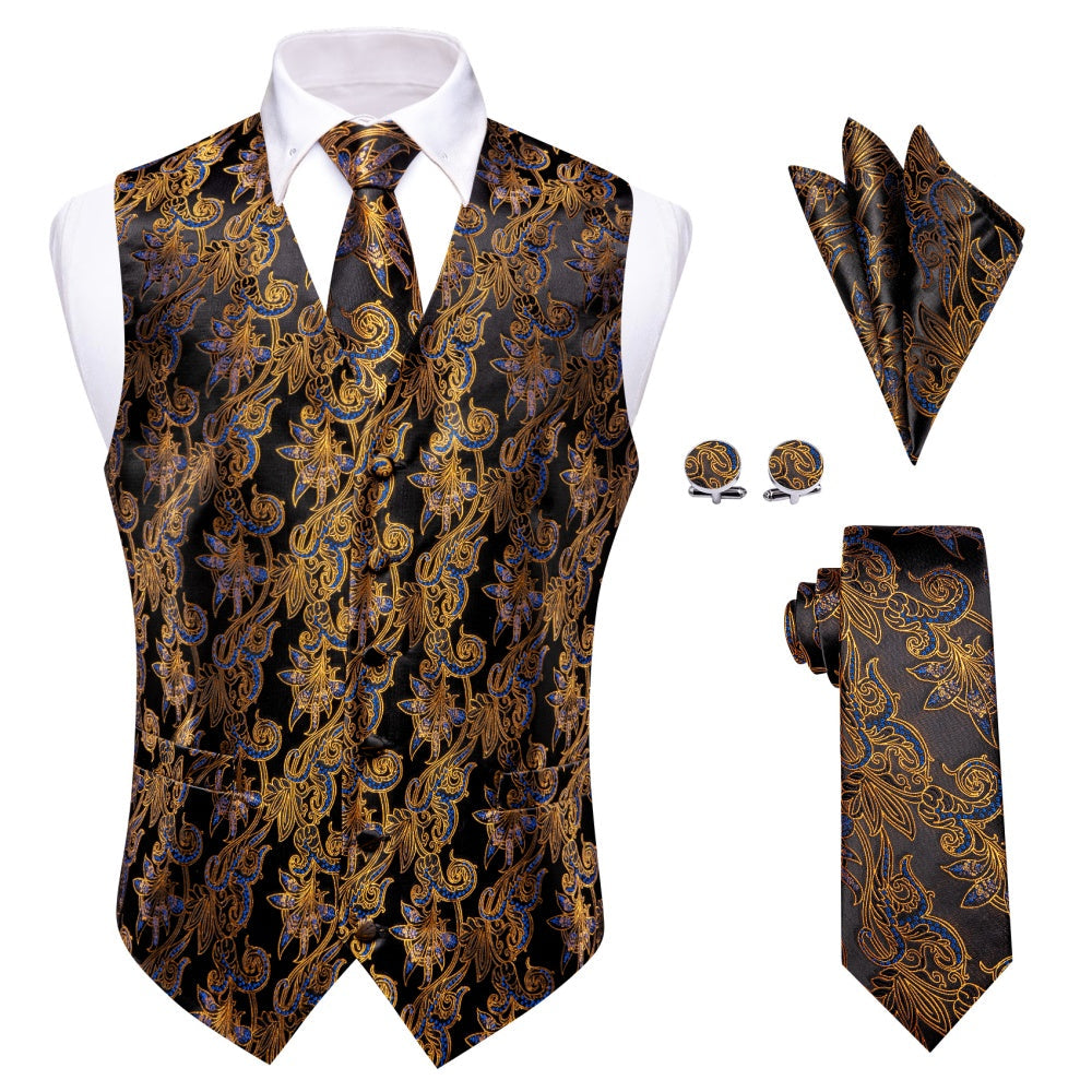GentCrest Black Paisley Vest Set - Image 3