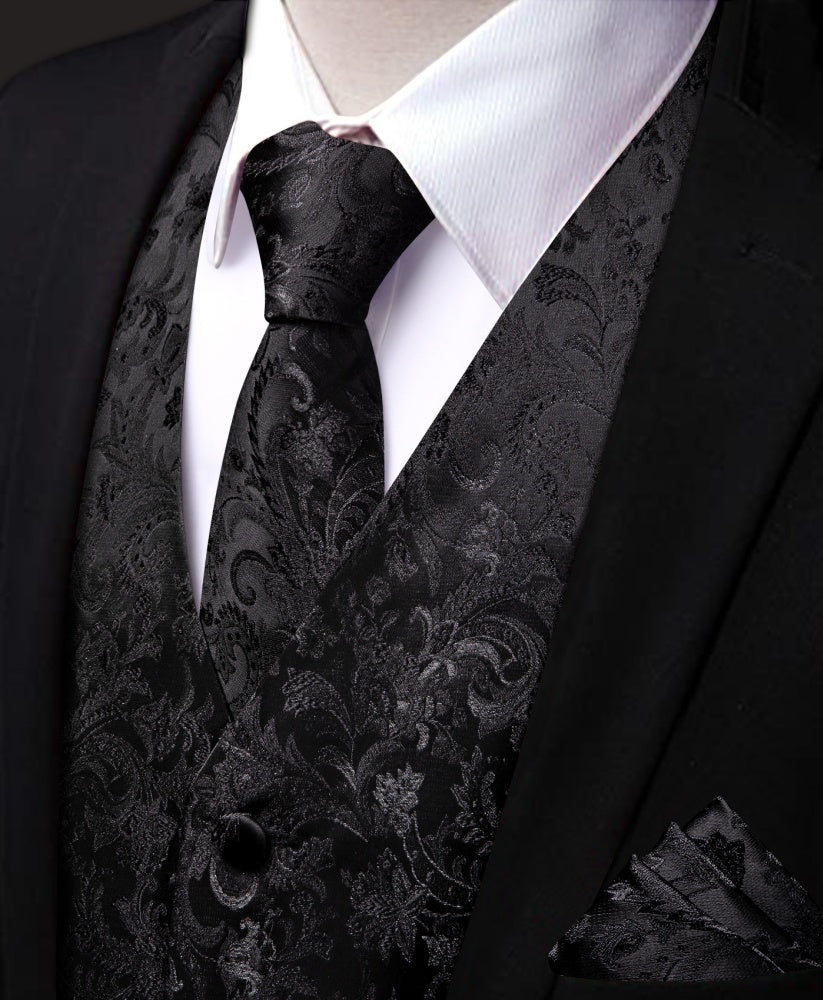 GentCrest Black Paisley Vest Set - Image 3