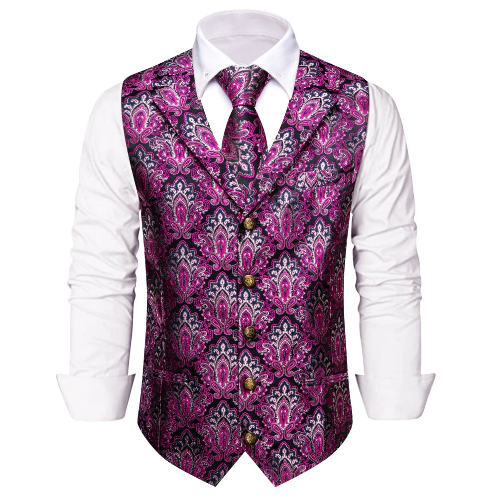 GentCrest Purple Paisley Vest Set - Image 3
