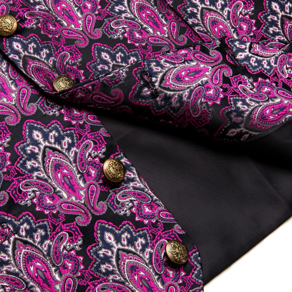 GentCrest Purple Paisley Vest Set - Image 5