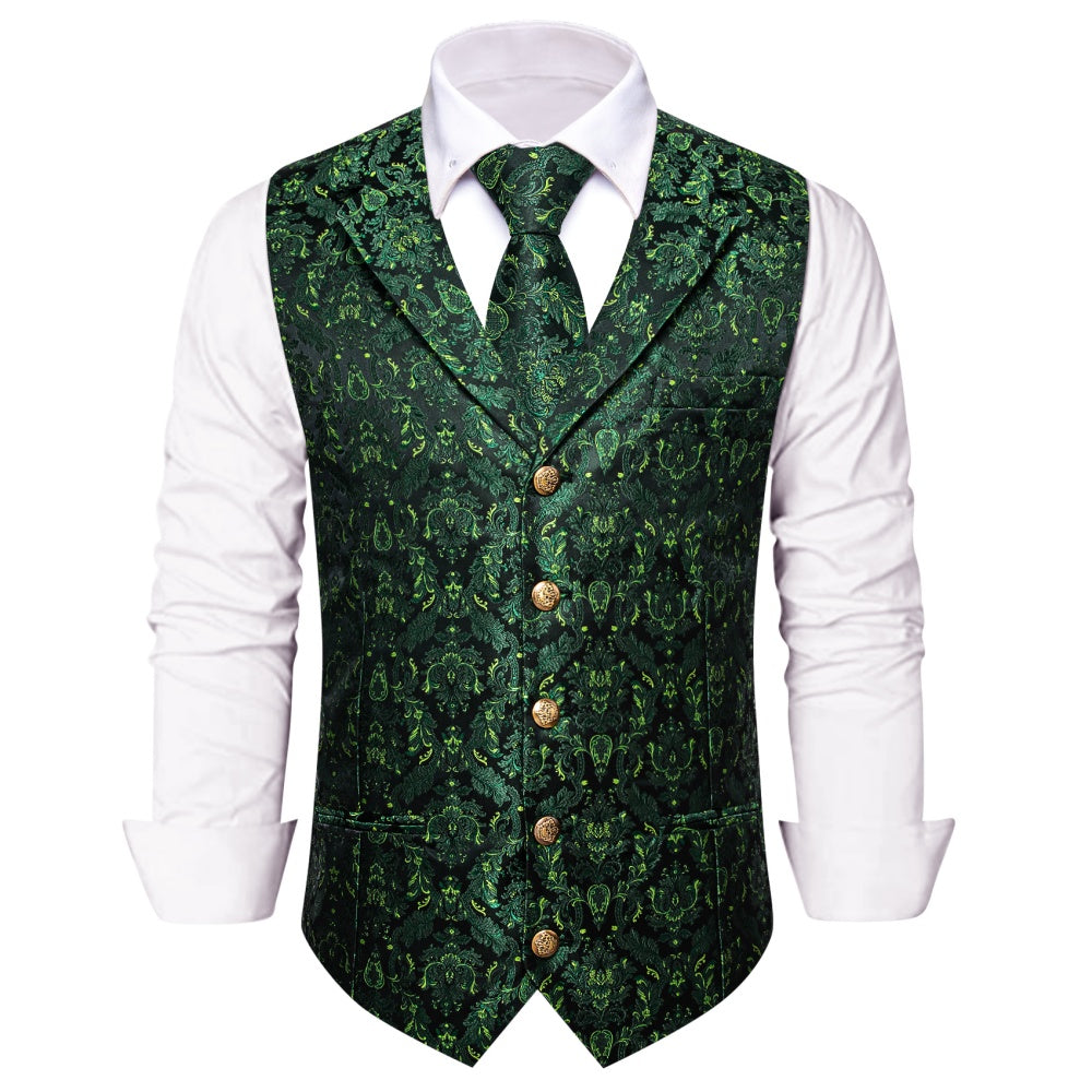 GentCrest Black Floral Vest Set - Image 2