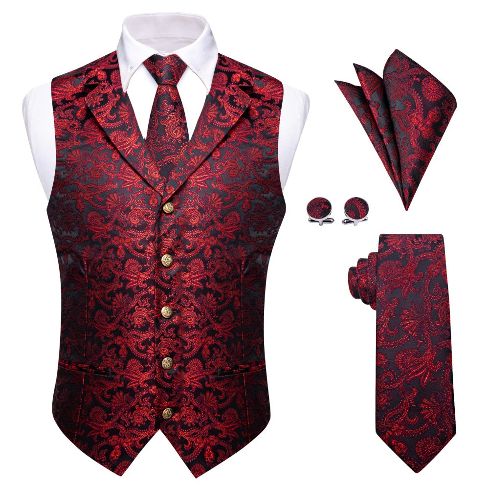 GentCrest Black Paisley Vest Set - Image 1