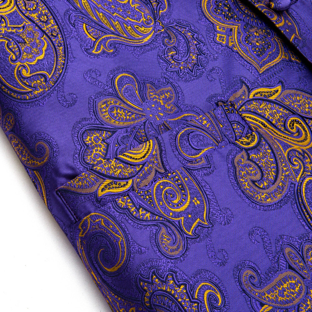 GentCrest Purple Paisley Vest Set - Image 4