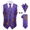 GentCrest Purple Paisley Vest Set - Image 1