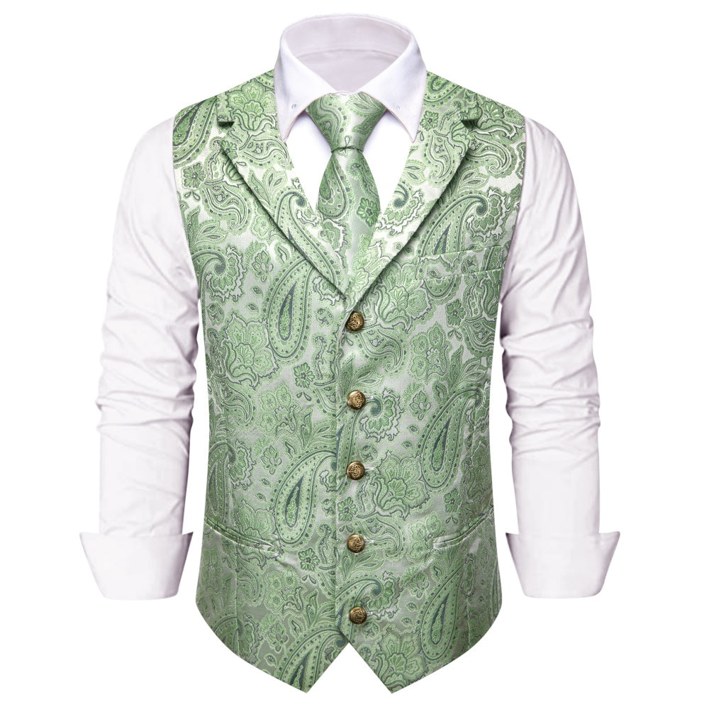 GentCrest Green Paisley Vest Set - Image 2