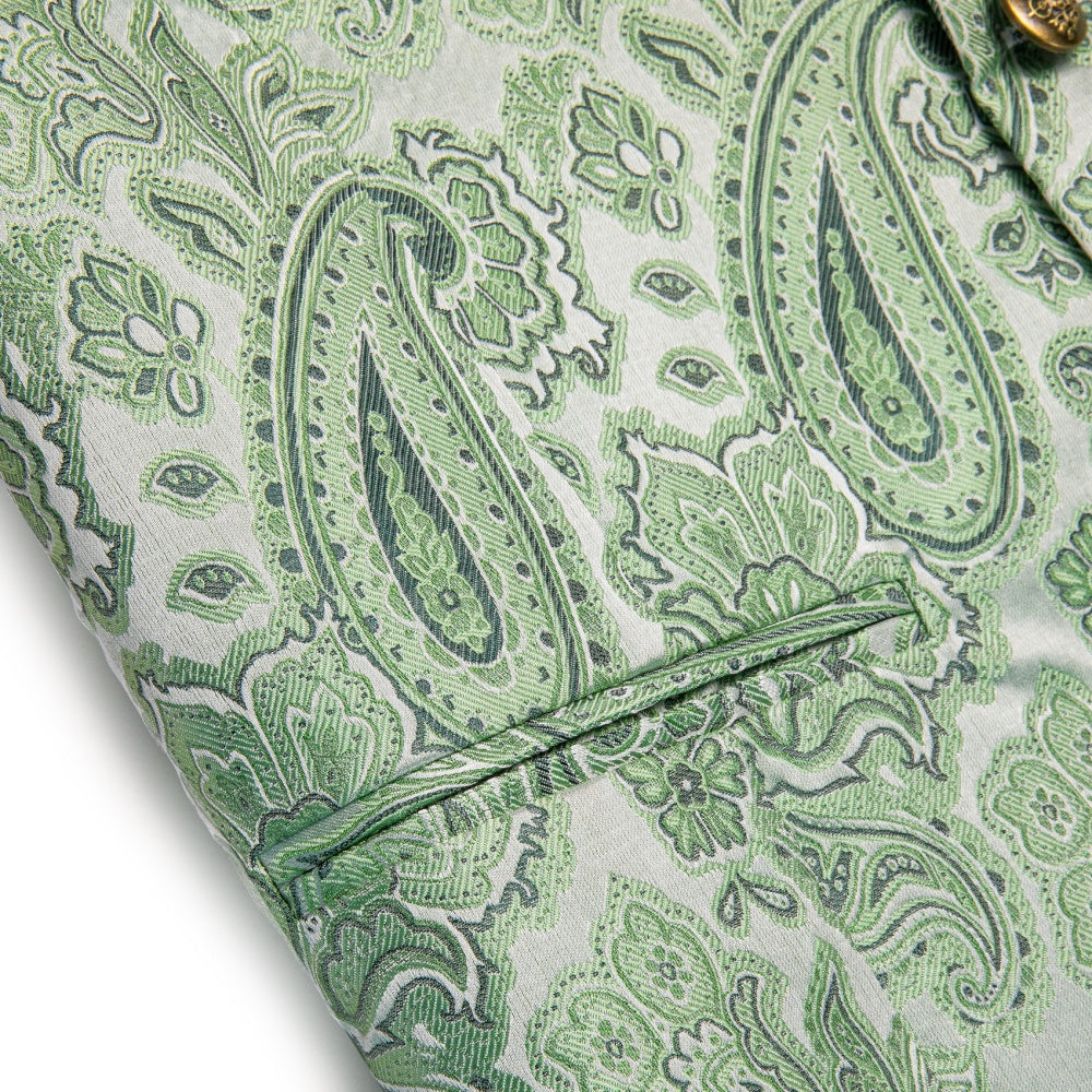 GentCrest Green Paisley Vest Set - Image 4